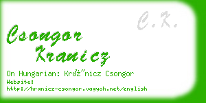 csongor kranicz business card